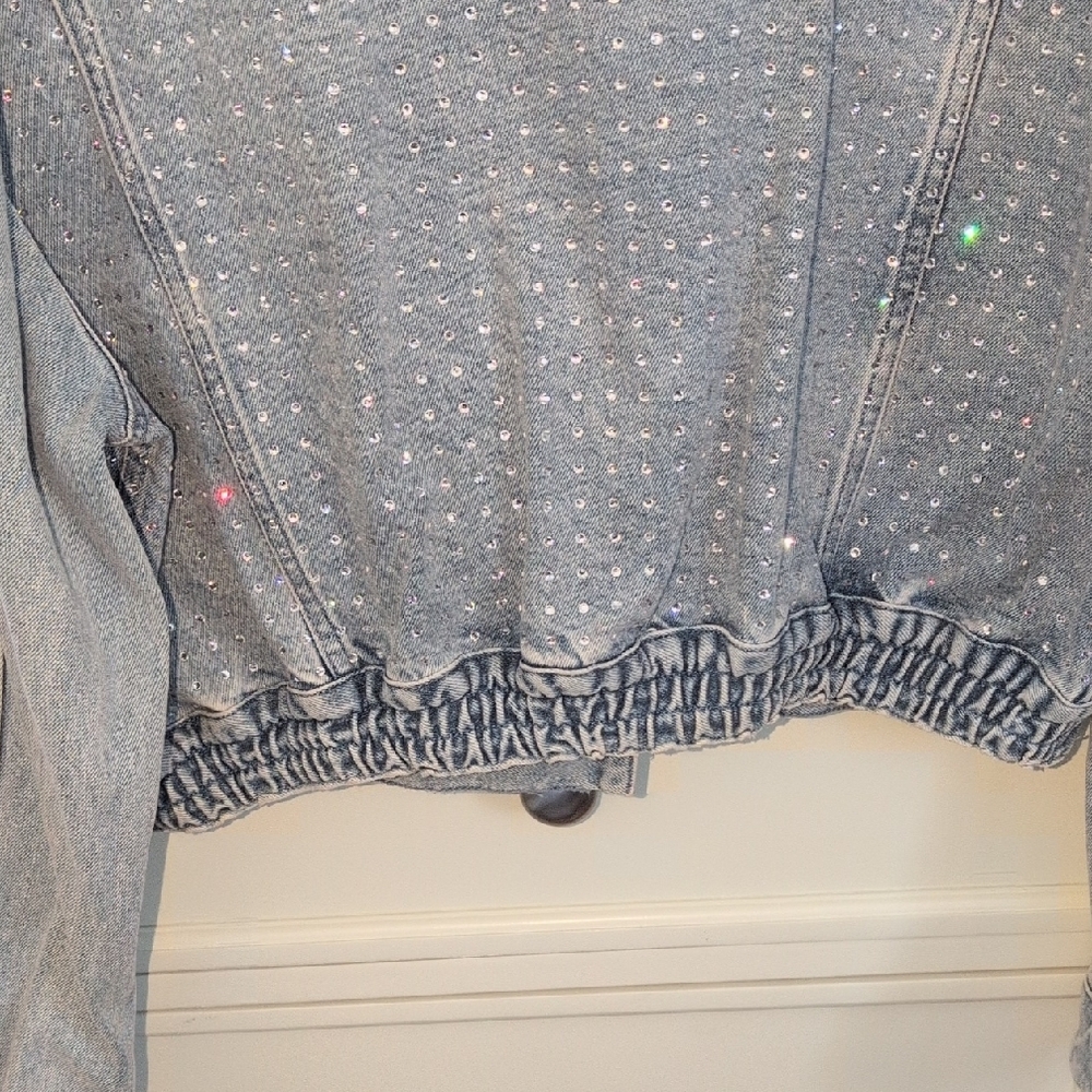Michael Kors Rhinestone Jean Jacket - Picture 8 of 9